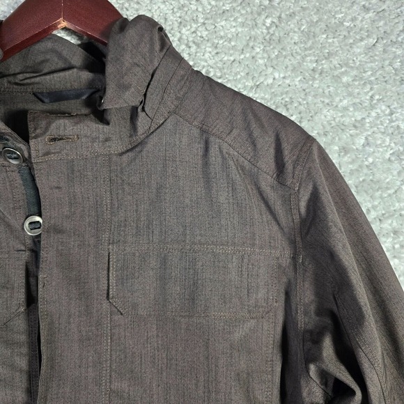 Nau Mens Hooded Full Zip Jacket Brown Size Small Outdoor Technical Shell - Picture 3 of 16